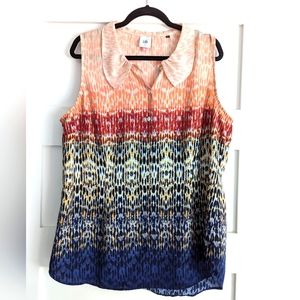 Cabi multicolor sleeveless blouse XL